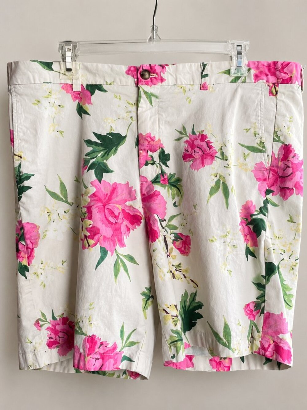 Vineyard Vines Kentucky Derby Printed Stretch Breaker Shorts Mens 42 Linen Blend